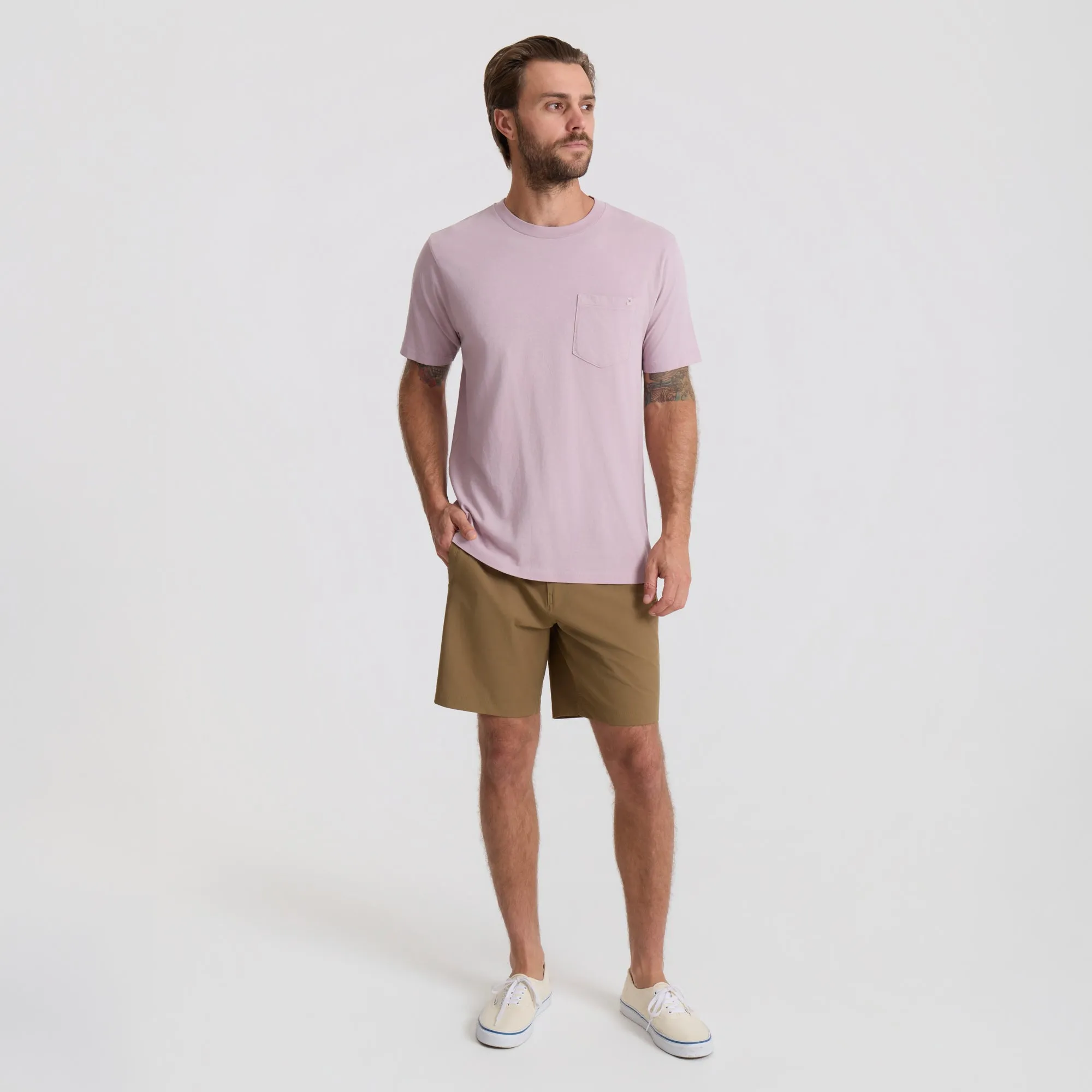 Made To Fade Short Sleeve Tee - Washed Dusty Lilac sold by Roark product image thumbnail 3