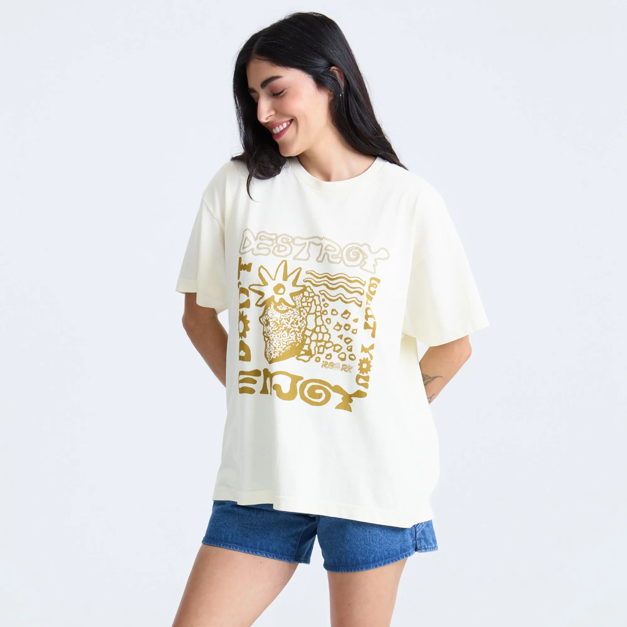 Seaweed Queen Oversized Premium Tee - Bone sold by Roark product image thumbnail 5
