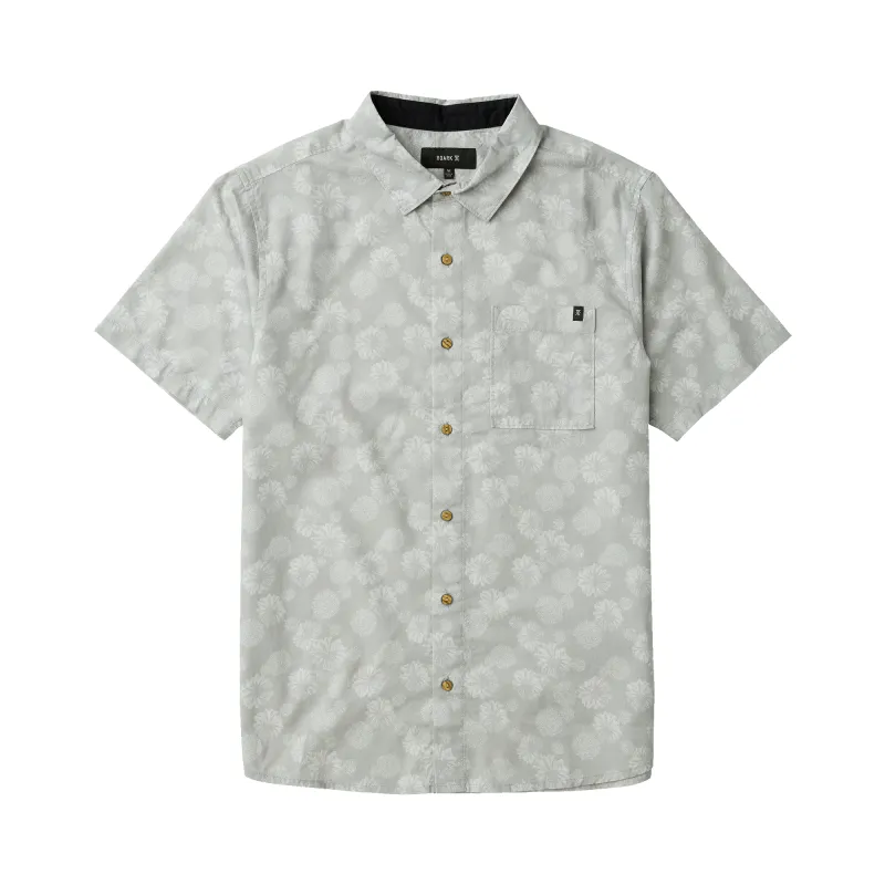 Journey Short Sleeve Button Up Shirt - Grey made by Roark