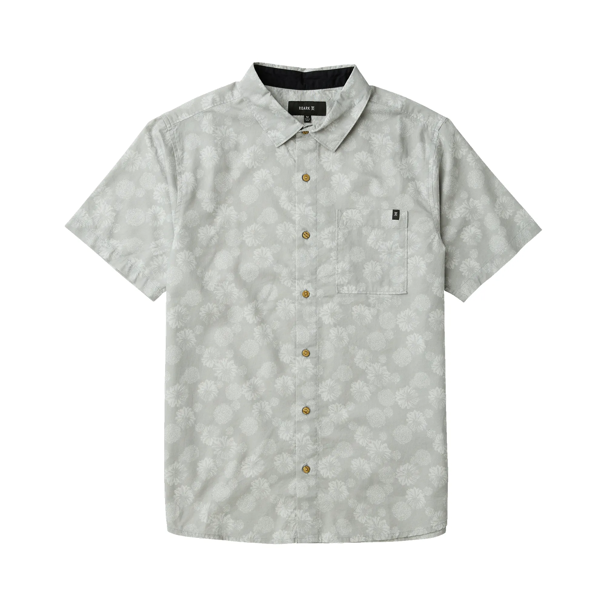 Journey Short Sleeve Button Up Shirt - Grey sold by Roark
