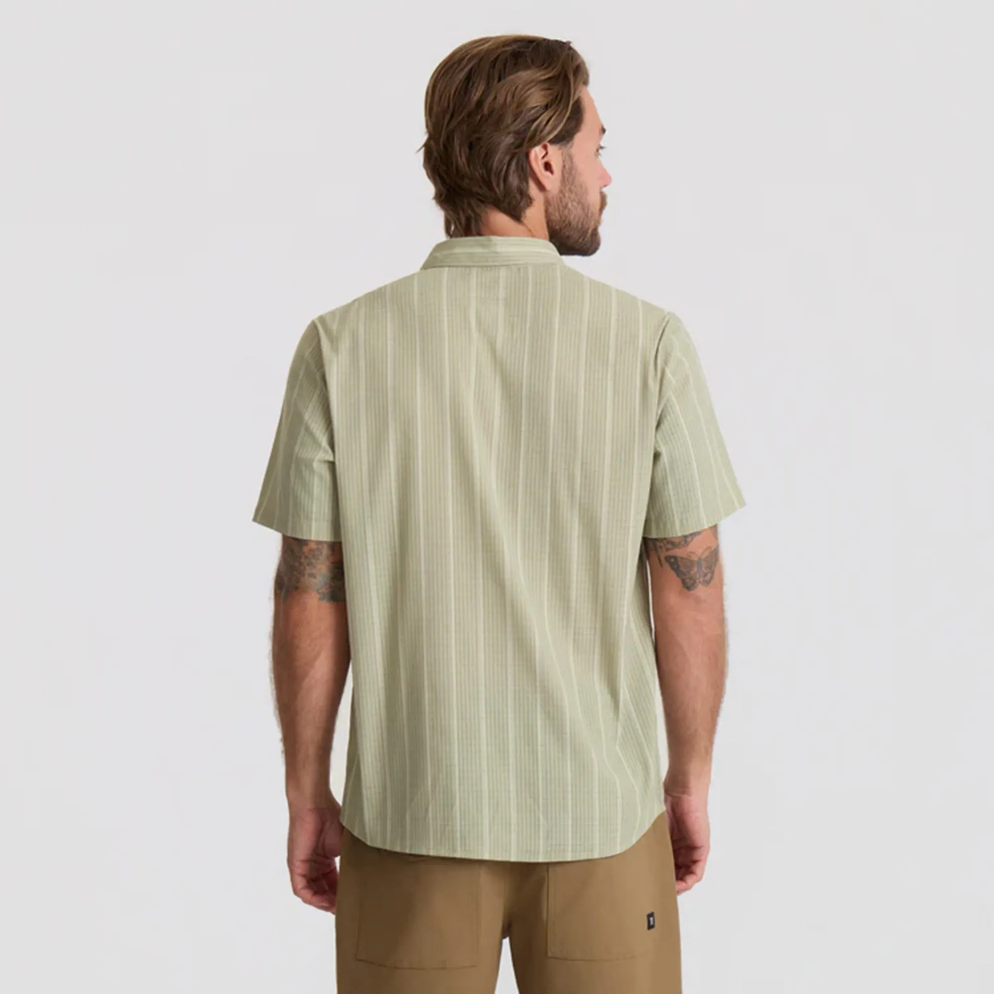 Bless Up Breathable Stretch Shirt - Sage Stripe sold by Roark product image thumbnail 3