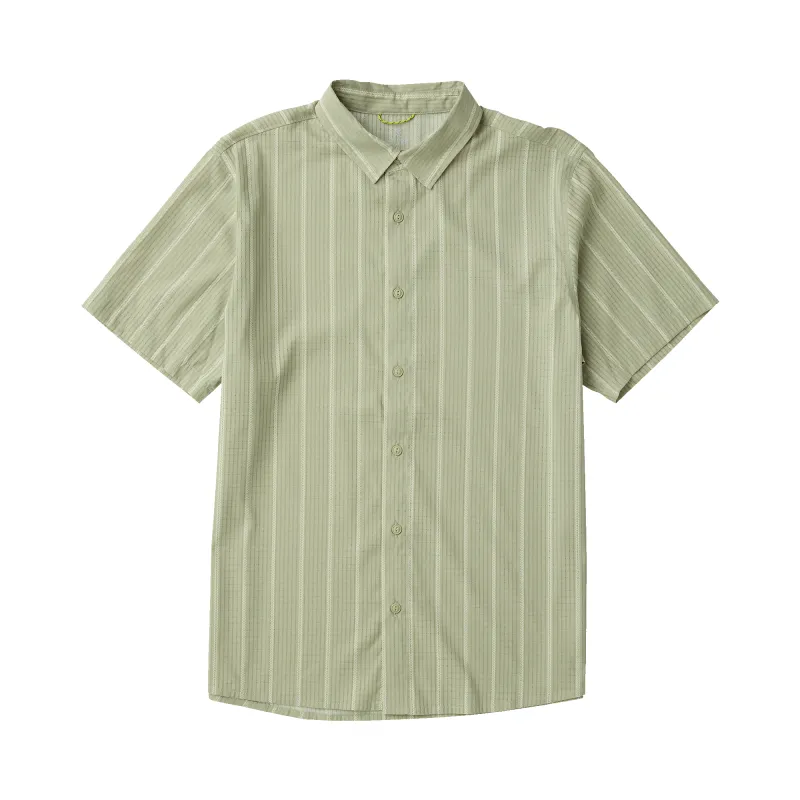 Bless Up Breathable Stretch Shirt - Sage Stripe made by Roark