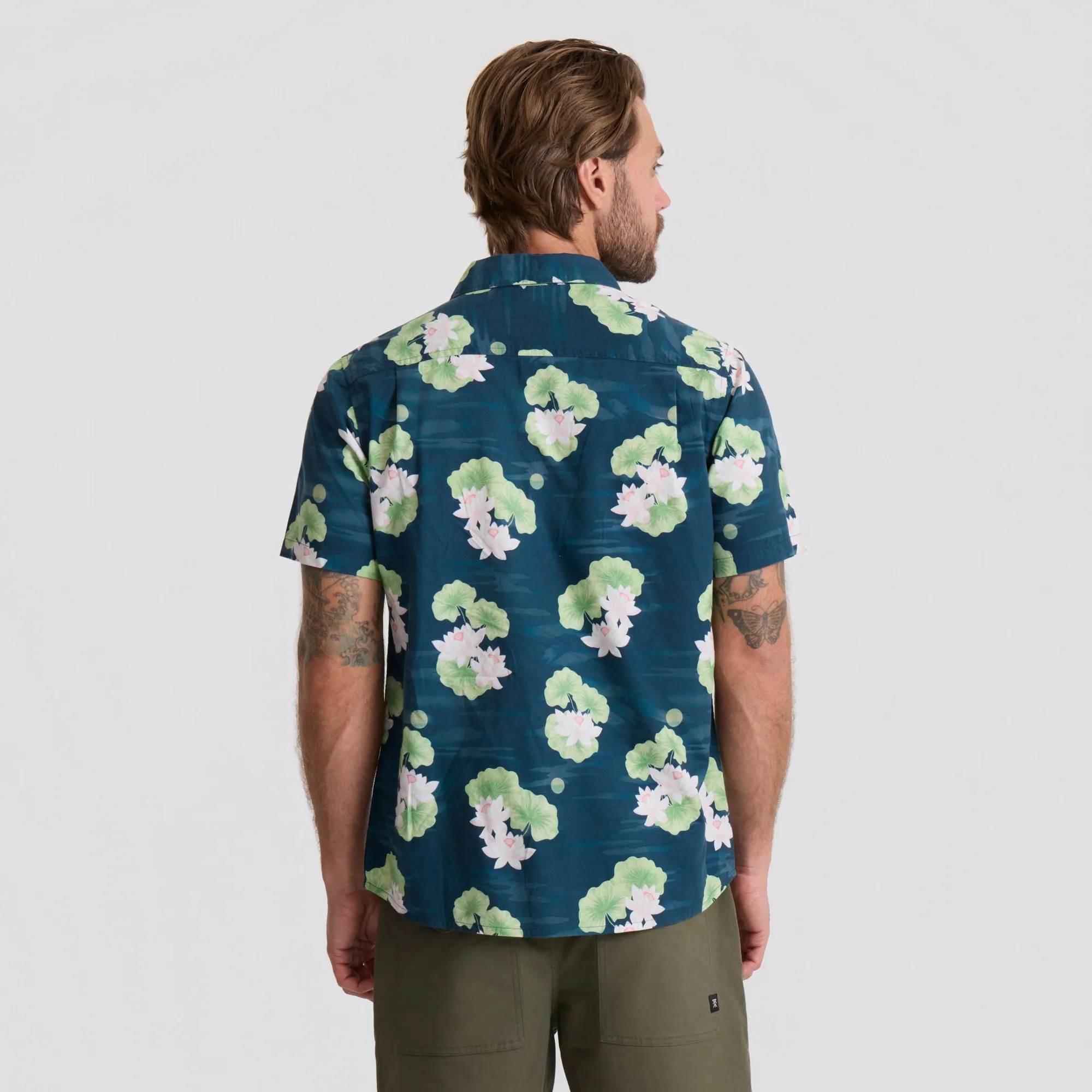 Journey Short Sleeve Button Up Shirt - Navy Floral sold by Roark product image thumbnail 4