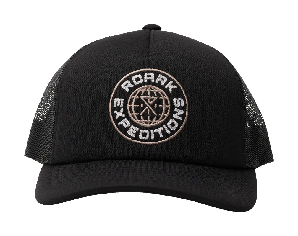 Foam Trucker Global Snapback Hat - Black made by Roark