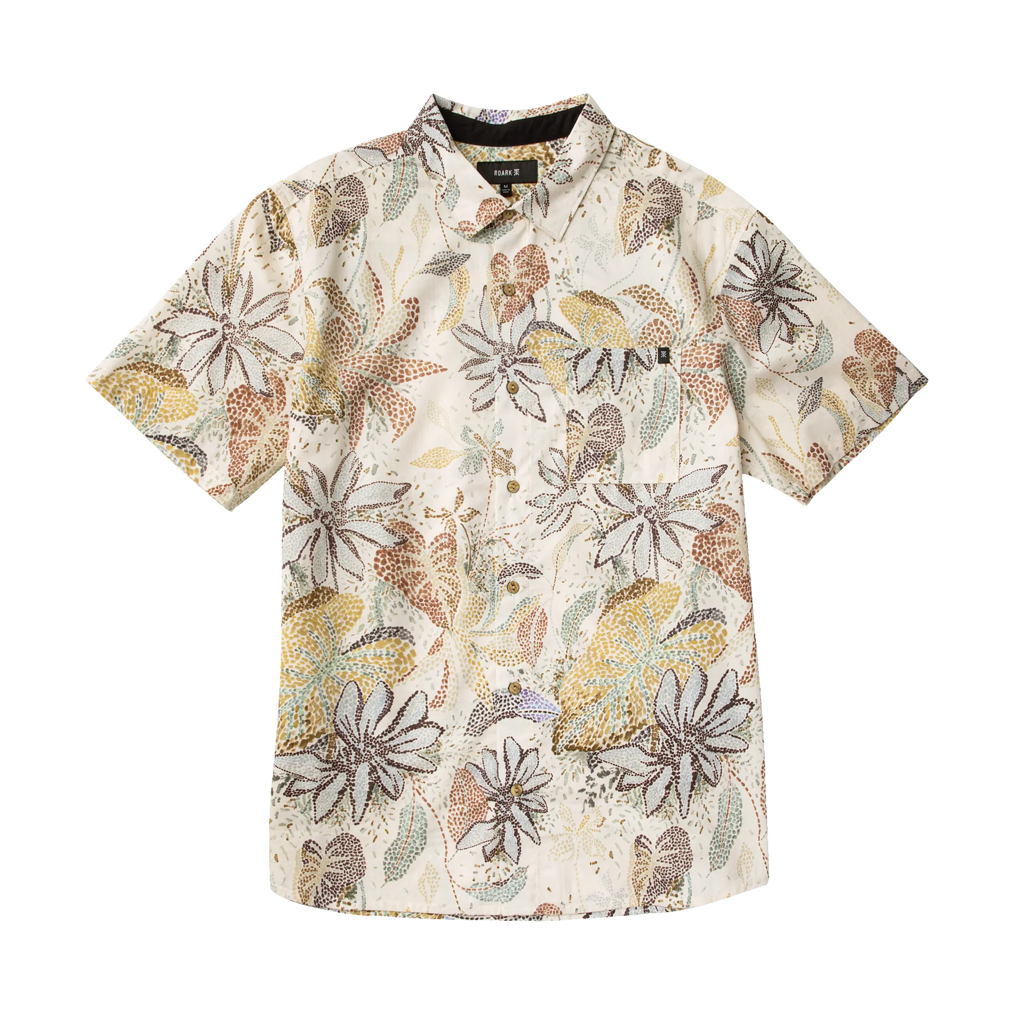 Journey Short Sleeve Button Up Shirt - Ivory sold by Roark