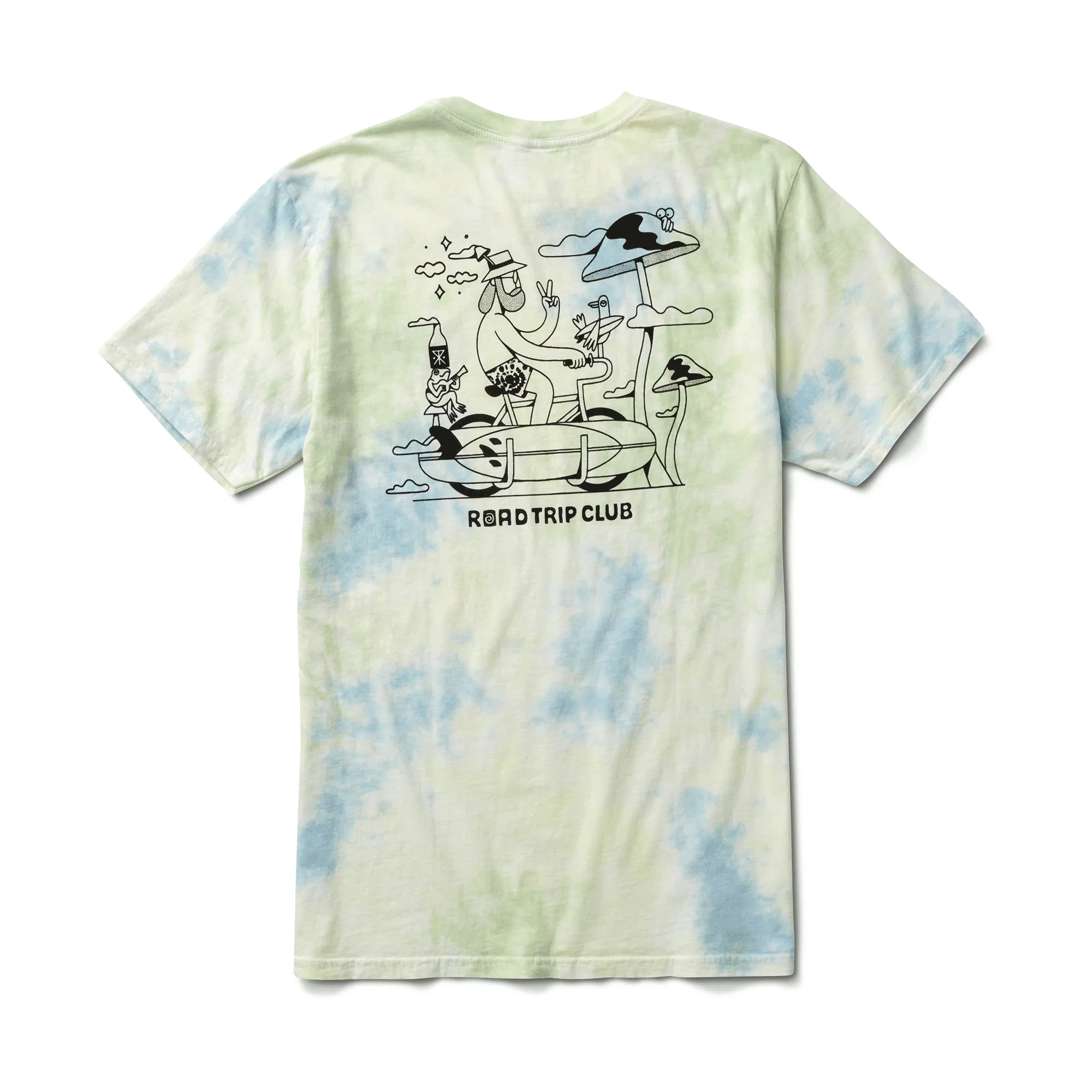 Road Trip Club Tie Dye Wash Premium Tee - Yellow sold by Roark