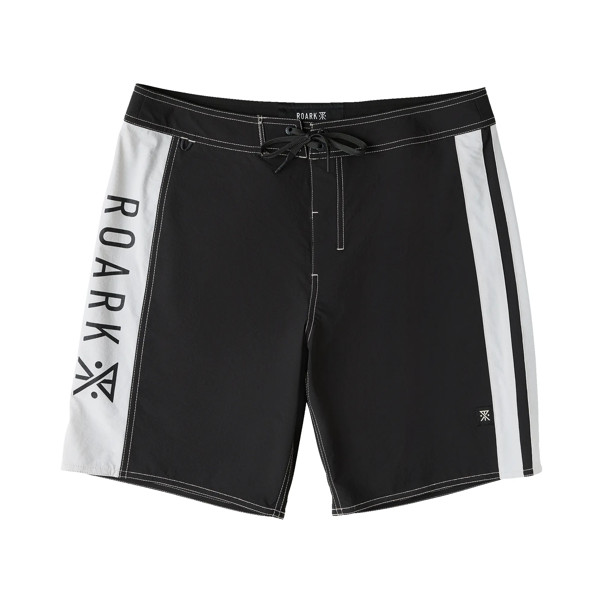 Passage Panel 18.5" Boardshorts - Black/white sold by Roark