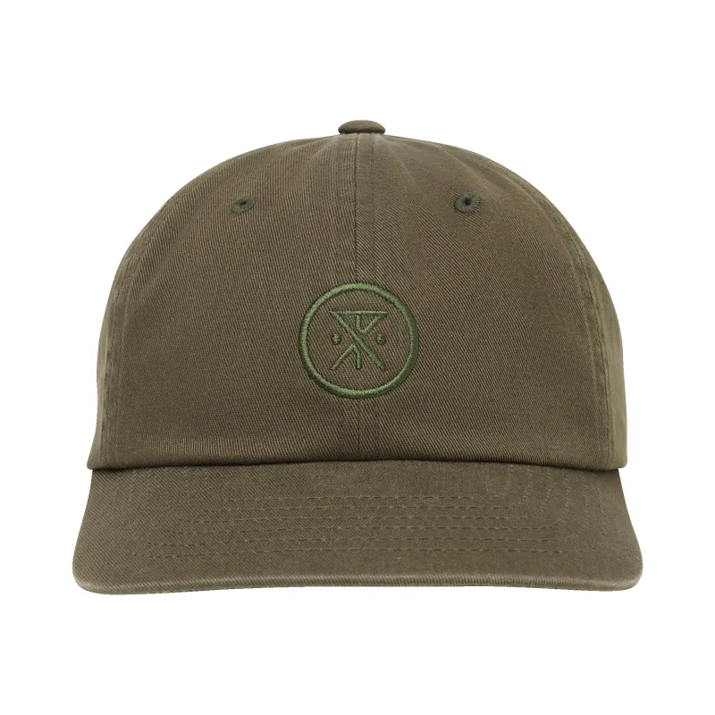 Made To Fade 6 Panel Strapback Hat - Washed Military made by Roark