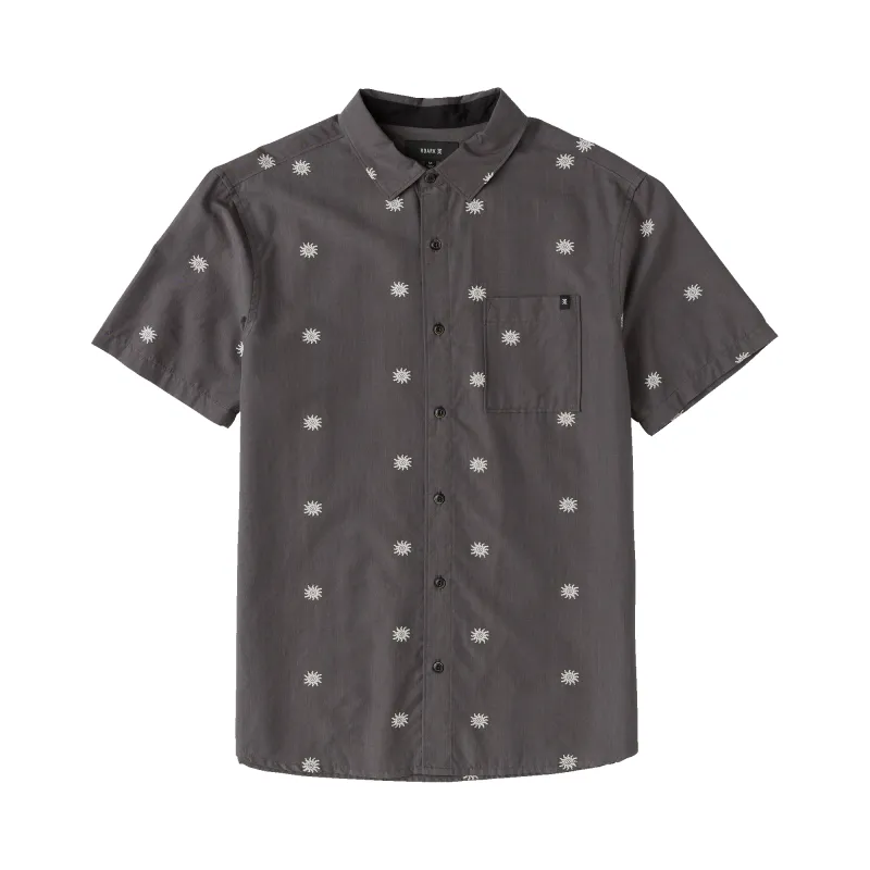 Journey Short Sleeve Button Up Shirt - Charcoal made by Roark