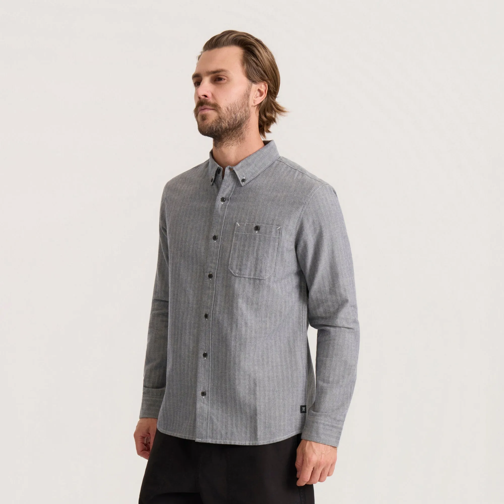 Scholar Chambray Button Up Shirt - Indigo sold by Roark product image thumbnail 3