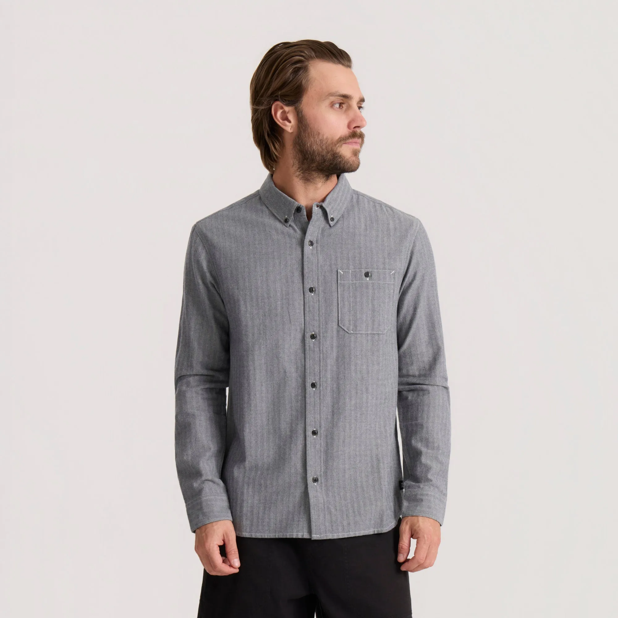 Scholar Chambray Button Up Shirt - Indigo sold by Roark product image thumbnail 2