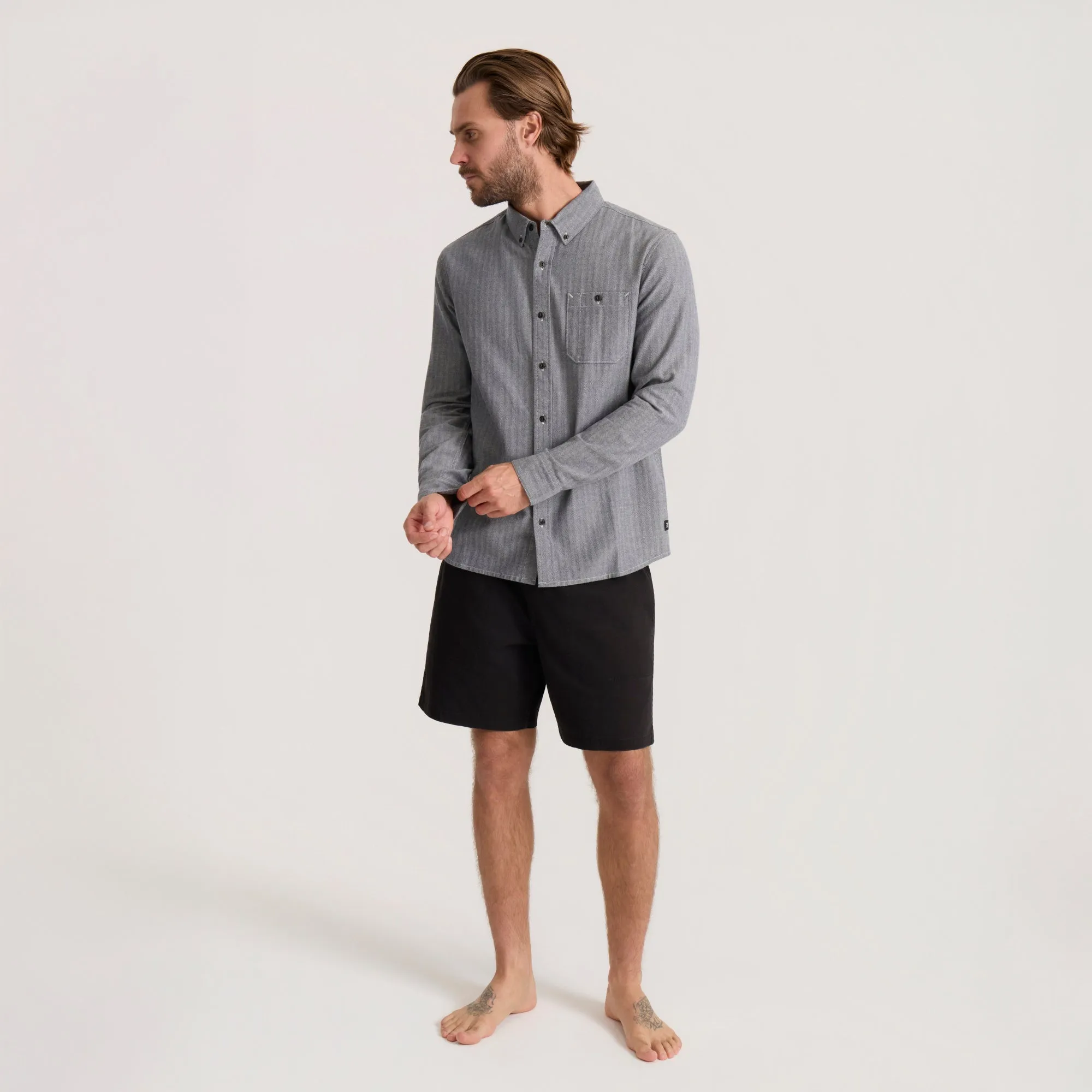 Scholar Chambray Button Up Shirt - Indigo sold by Roark product image thumbnail 5