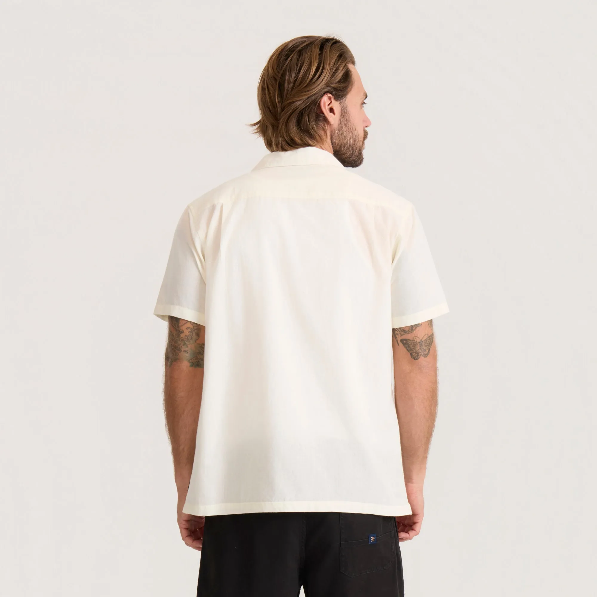 Gonzo Short Sleeve Button Up Shirt - Unbleached Embroidery sold by Roark product image thumbnail 3