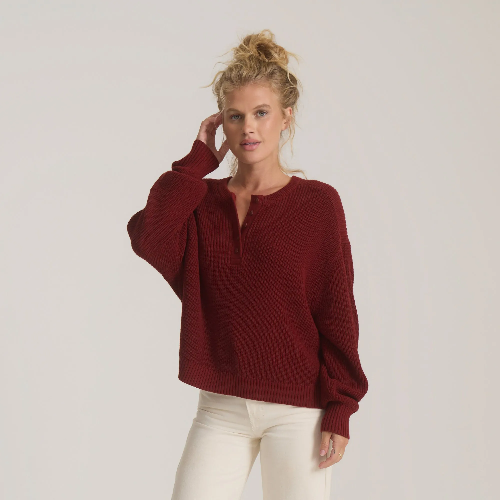 Made To Fade Long Sleeve Sweater - Cherrywood sold by Roark product image thumbnail 3