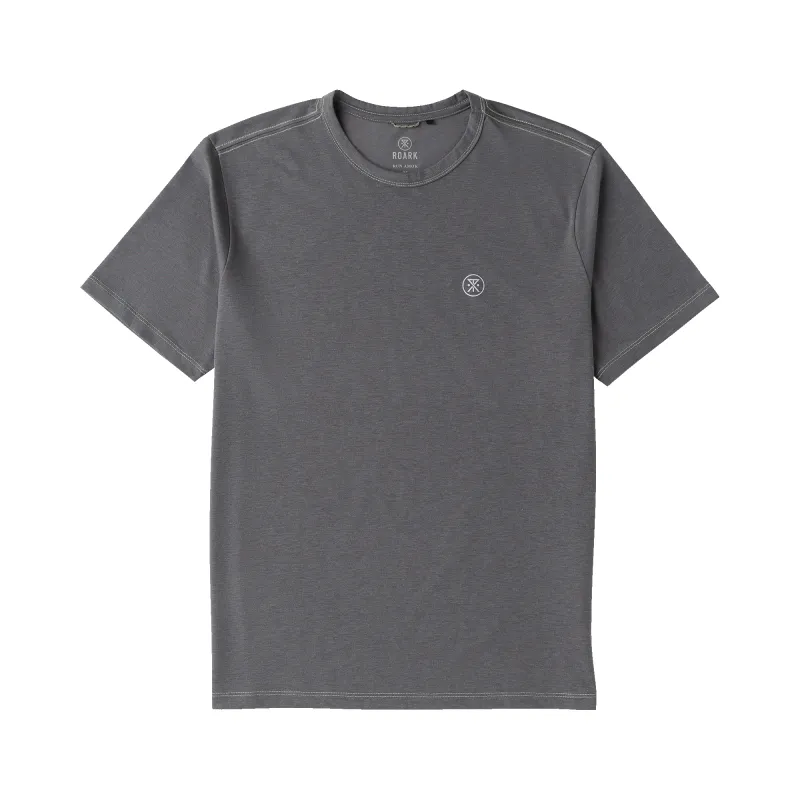 Mathis Active Short Sleeve Tee - Light Charcoal made by Roark