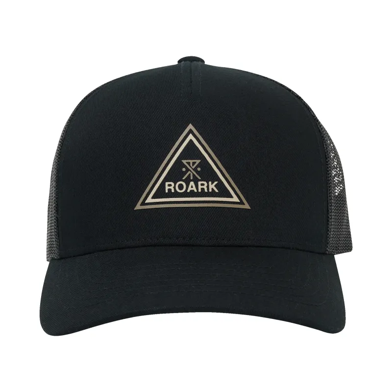 Station Trucker Tricamp Snapback Hat - Black made by Roark
