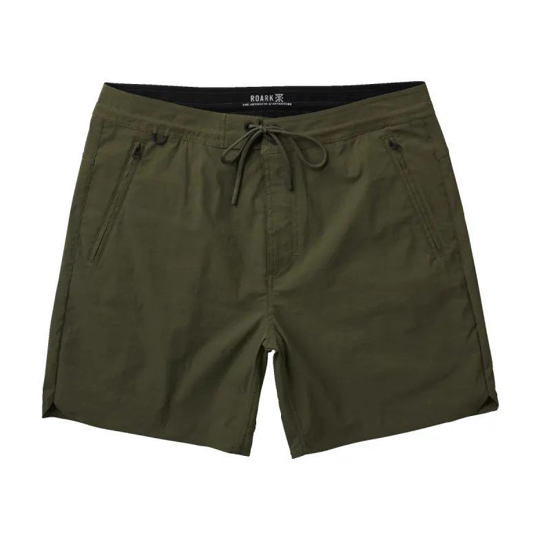 Layover Trail Shorts 17" - Military sold by Roark