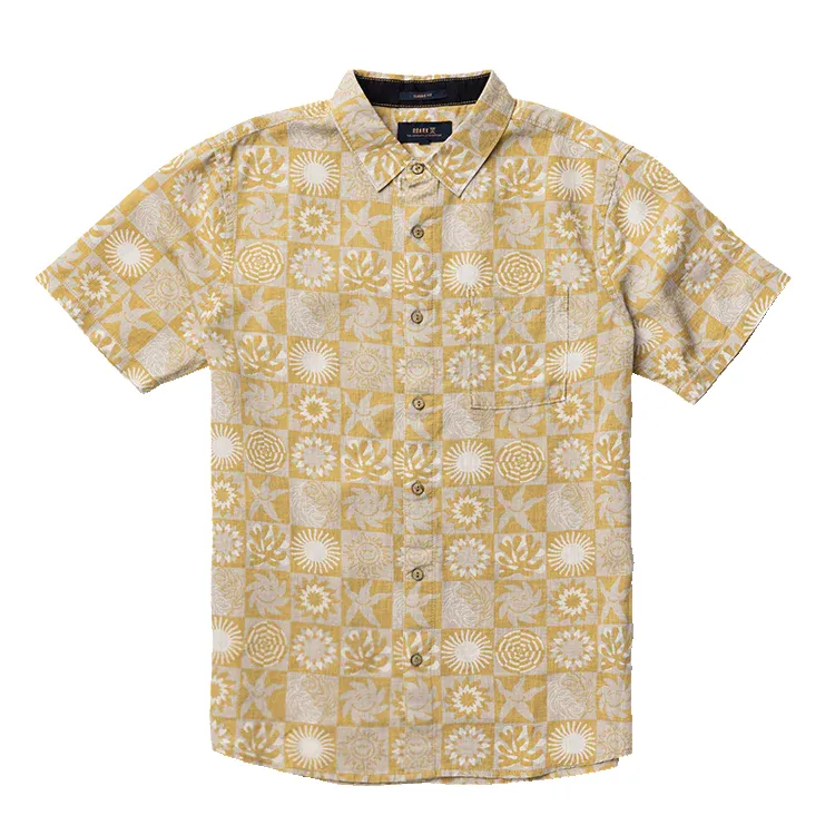 Journey Short Sleeve Button Up Shirt - Mosaic Sunbeam sold by Roark
