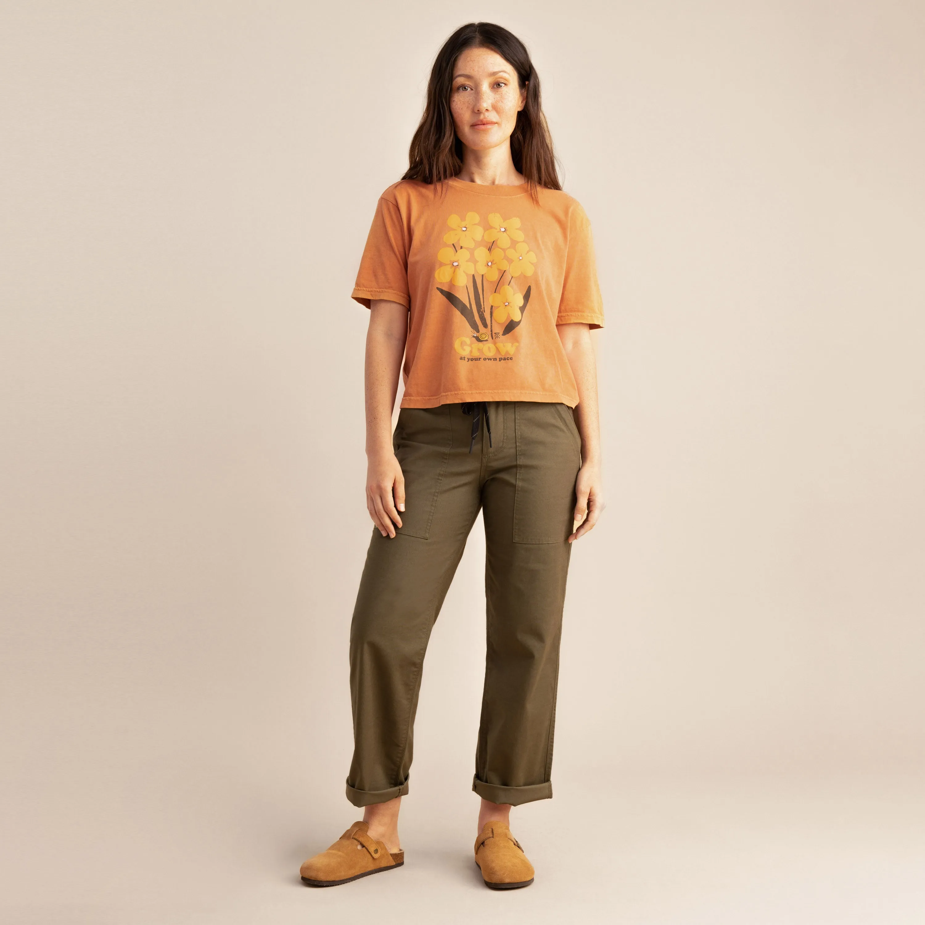 Bloom Boxy Crop Premium Tee - Marigold sold by Roark product image thumbnail 4