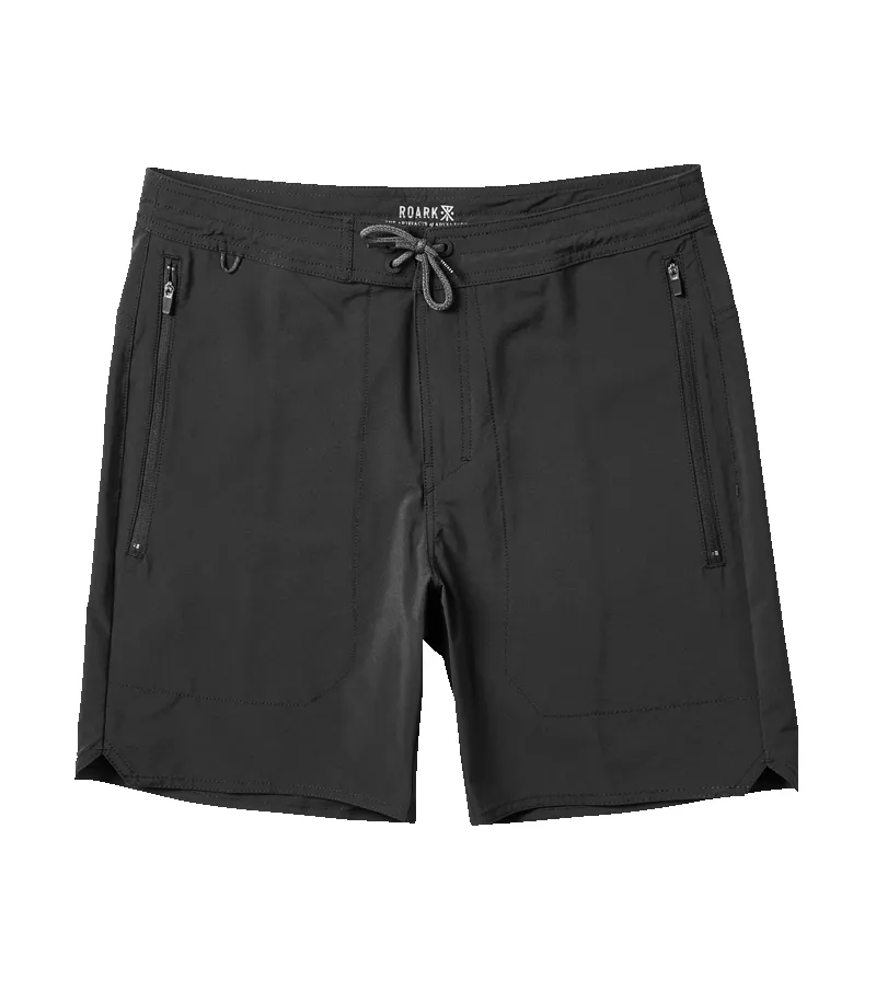 Layover Hybrid Trail Shorts 18" - Black sold by Roark