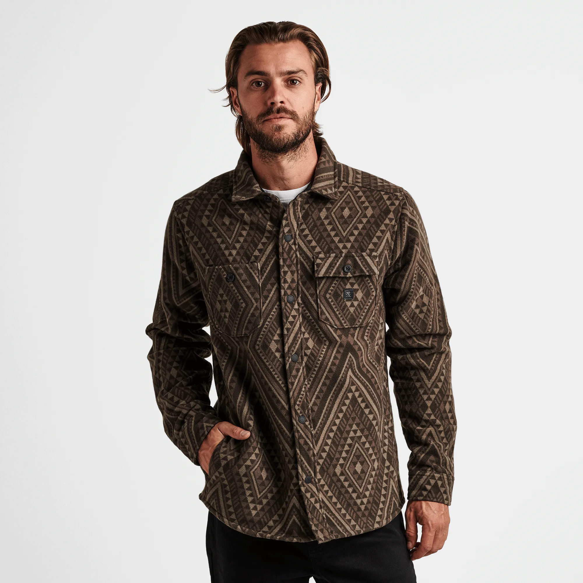 Andes Manawa Tapu Flannel - Dark Brown sold by Roark product image thumbnail 5