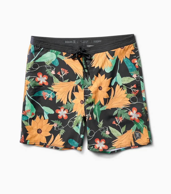 Chiller Boardshorts 17" - Wildflower Black sold by Roark