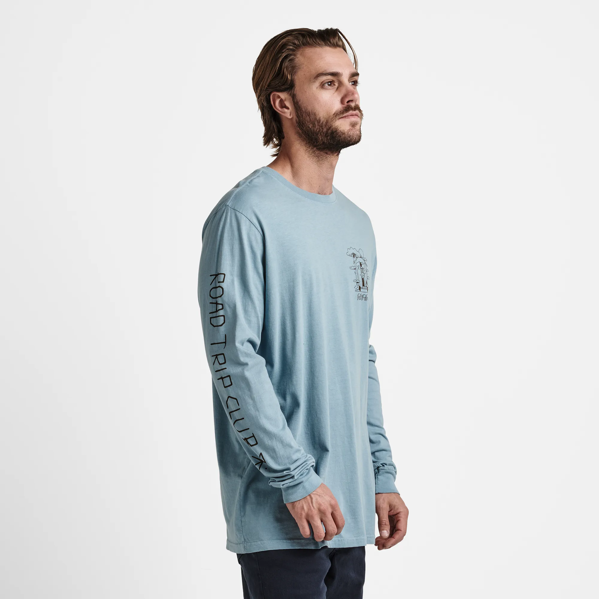 Road Trip Club Long Sleeve Premium Tee - Dusty Blue sold by Roark product image thumbnail 4