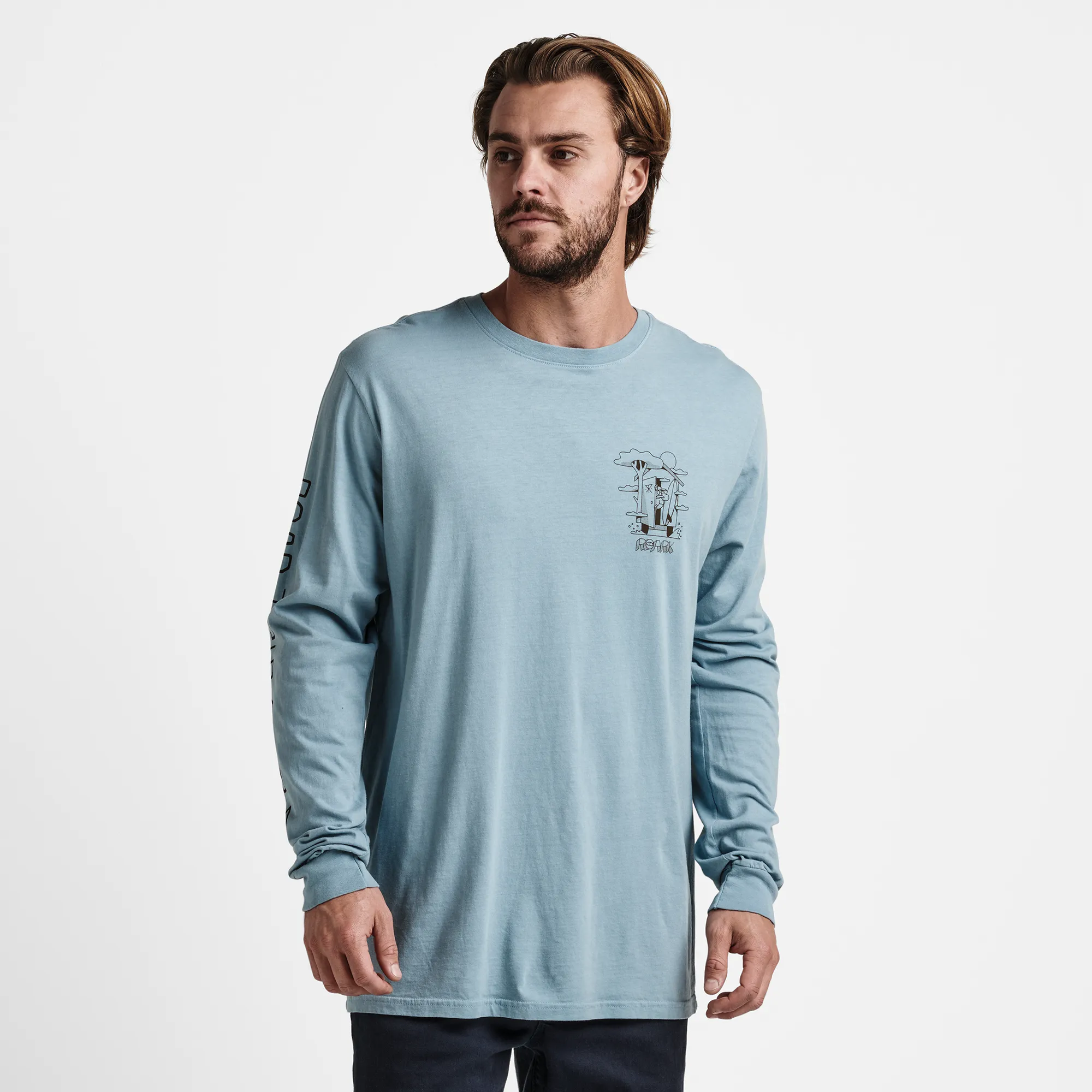 Road Trip Club Long Sleeve Premium Tee - Dusty Blue sold by Roark product image thumbnail 2
