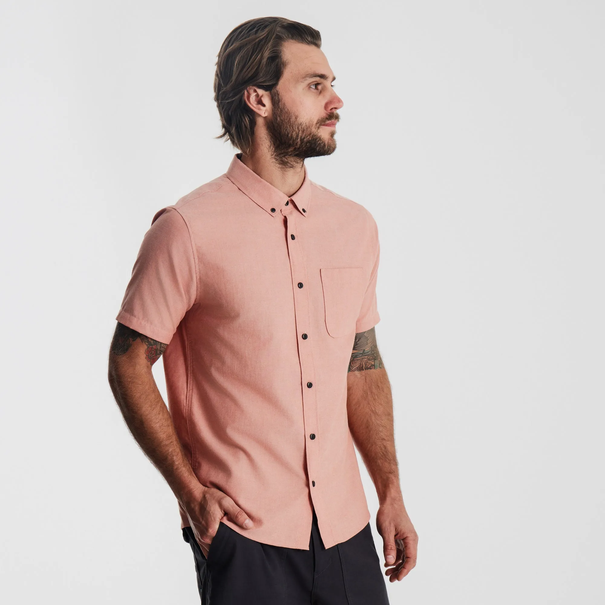 Scholar Oxford Shirt - Saffron Red sold by Roark product image thumbnail 4
