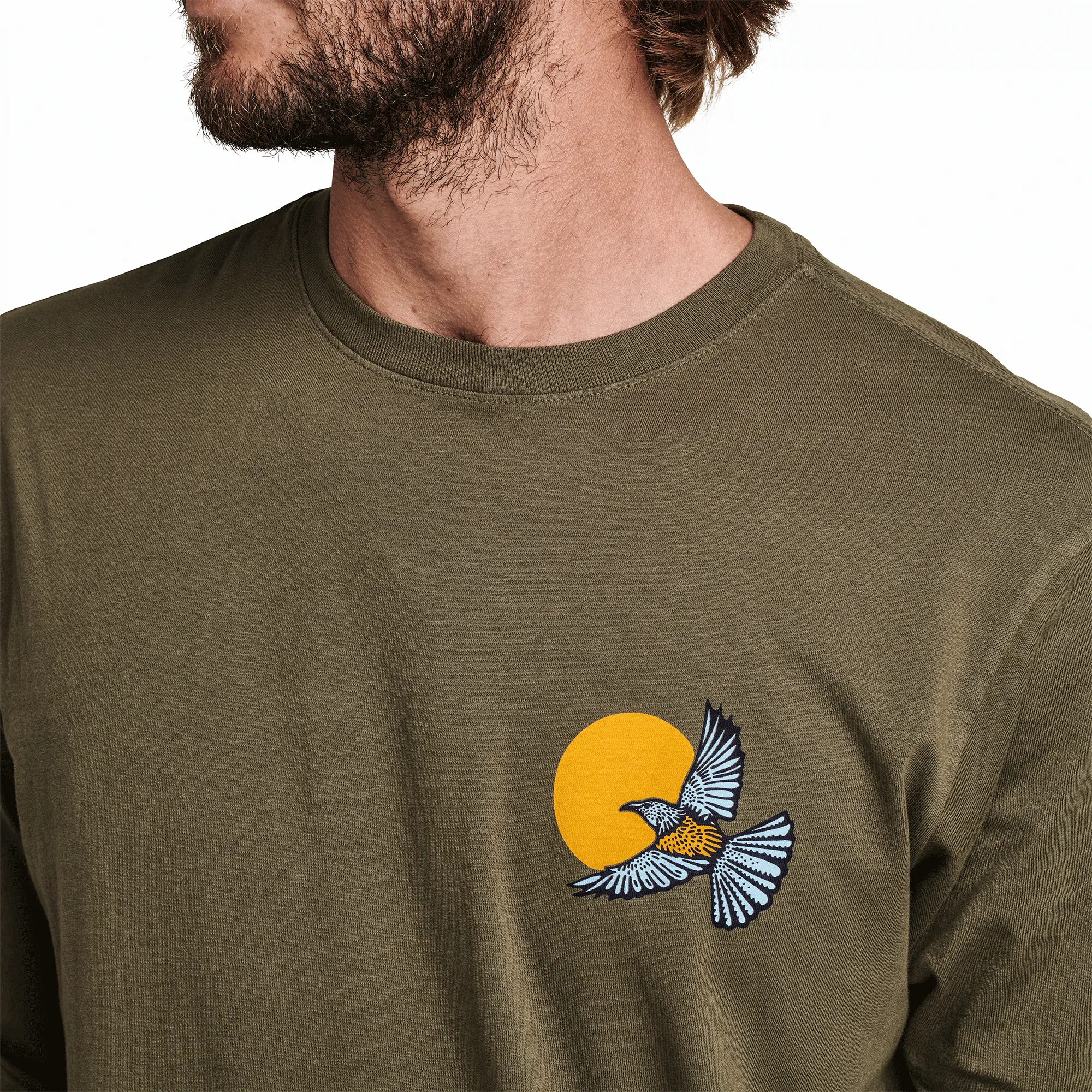 The Messenger Long Sleeve Premium Tee - Light Army sold by Roark product image thumbnail 4