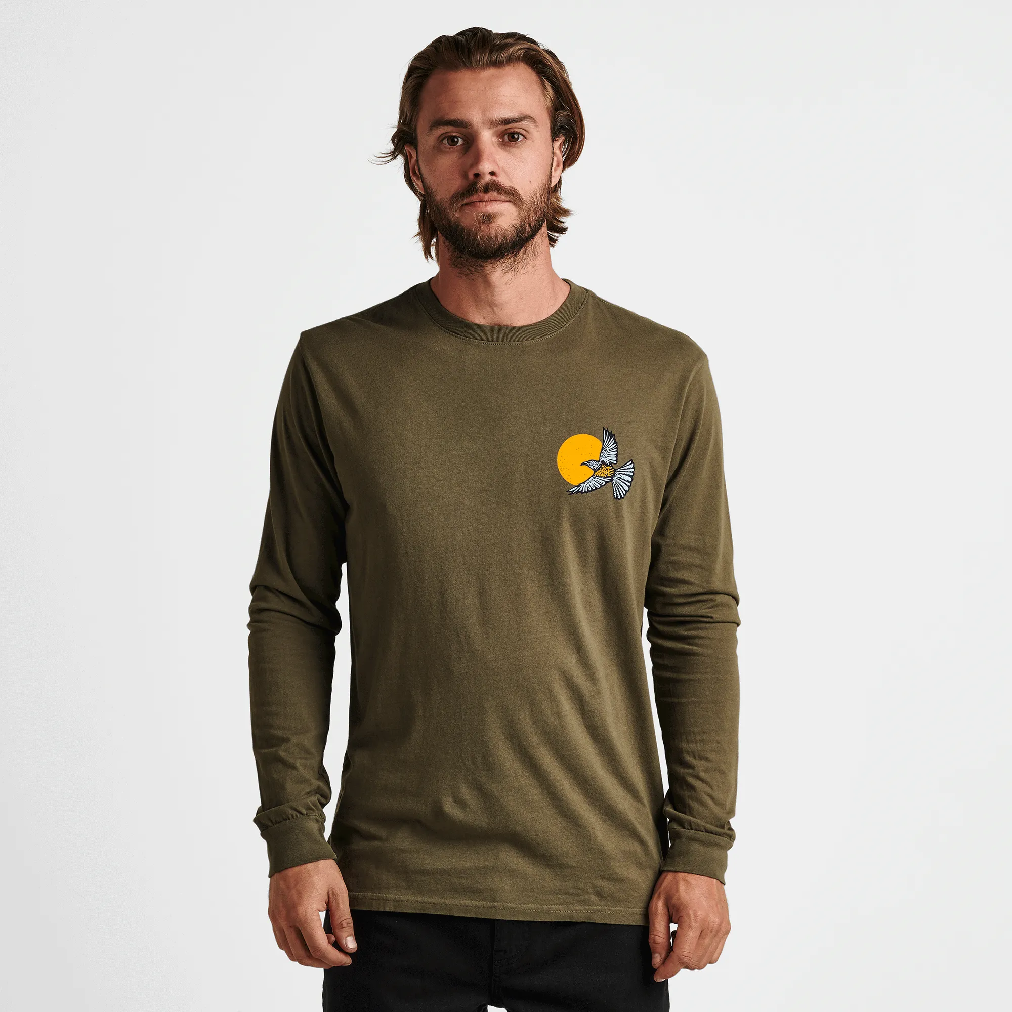 The Messenger Long Sleeve Premium Tee - Light Army sold by Roark product image thumbnail 2