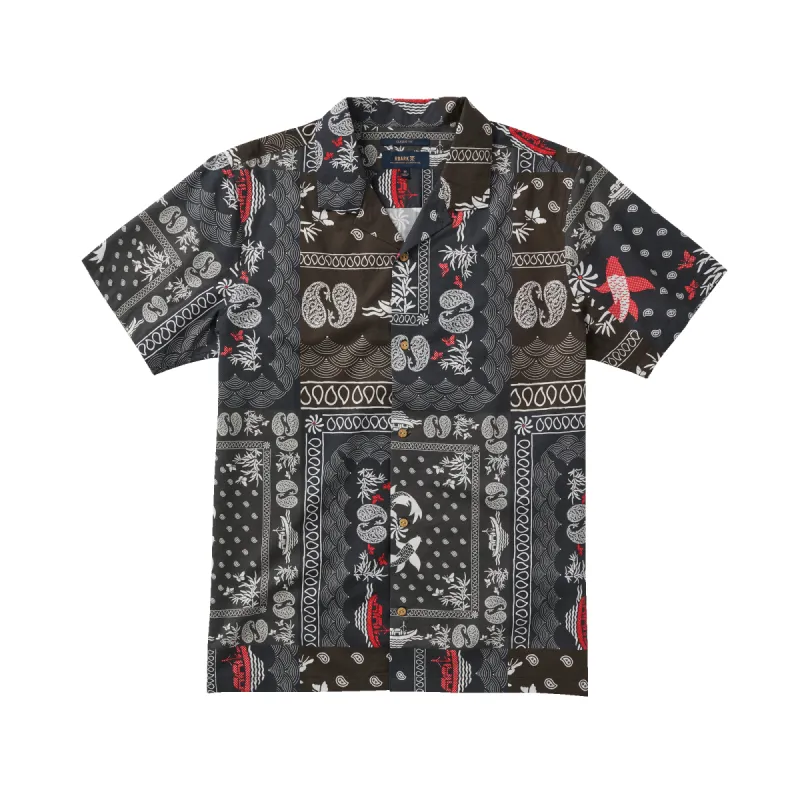 Gonzo Short Sleeve Button Up Shirt - Hachimaki Black sold by Roark