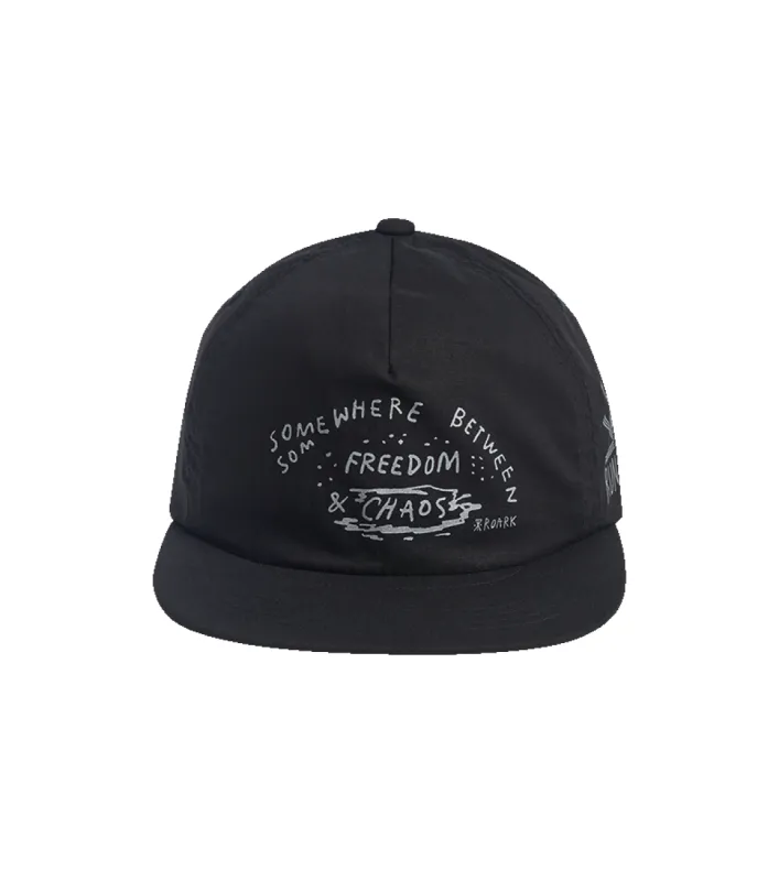 Freedom N Chaos 5 Panel Snapback Hat - Black sold by Roark