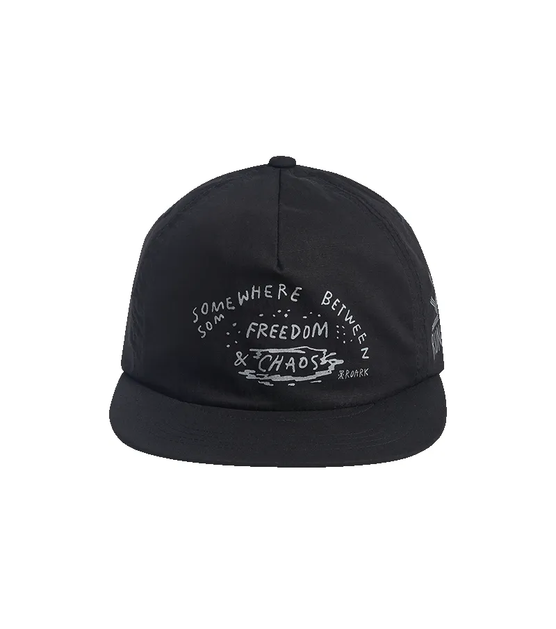 Freedom N Chaos 5 Panel Snapback Hat - Black sold by Roark