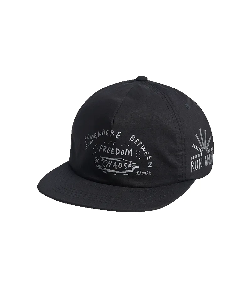 Freedom N Chaos 5 Panel Snapback Hat - Black sold by Roark product image thumbnail 3