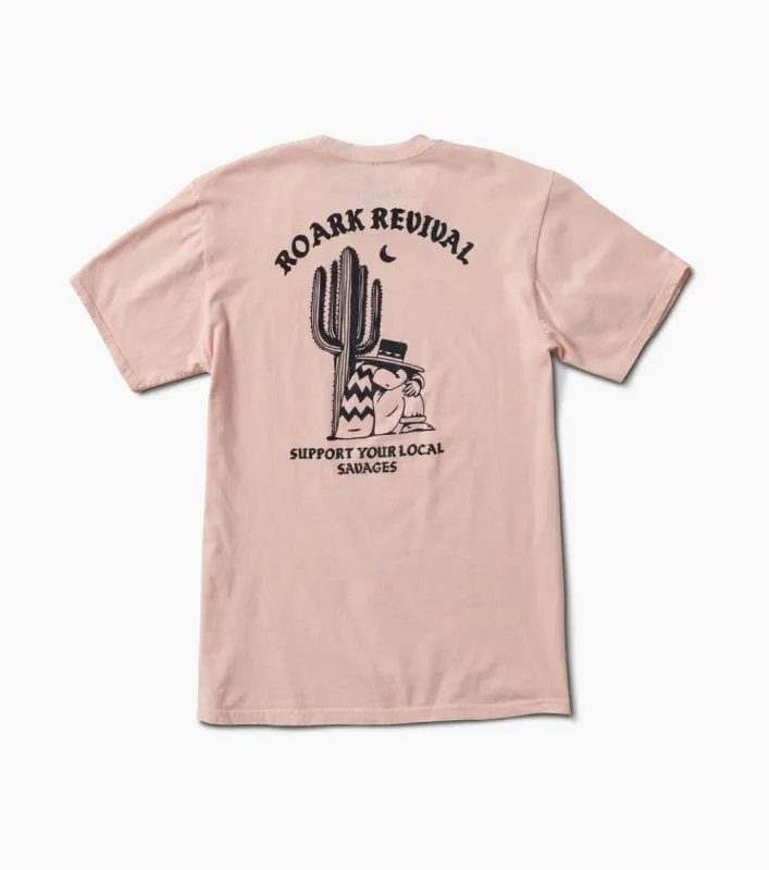 Siesta Staple Tee - Salmon made by Roark