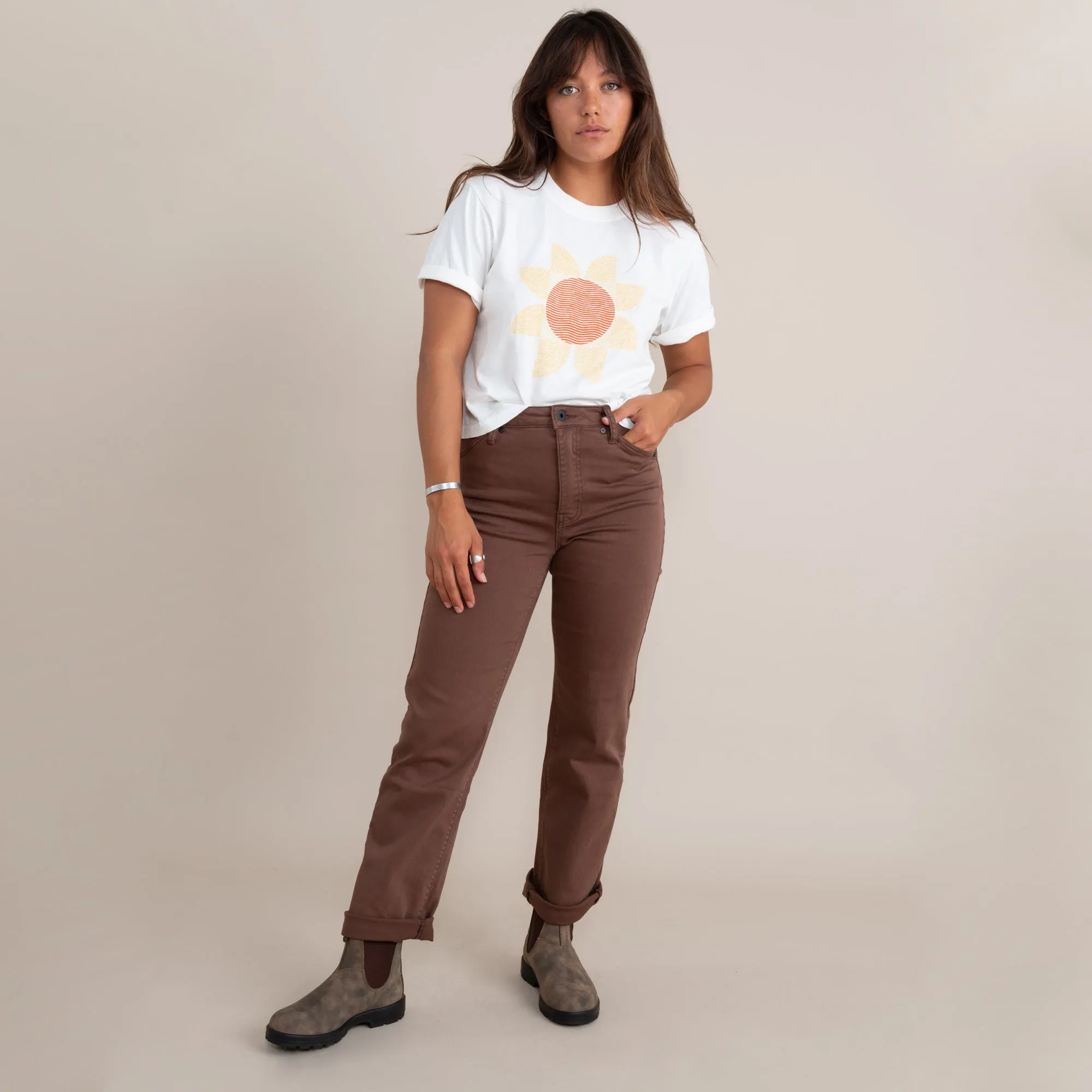 Roark Sun Boxy Crop Premium Tee - Off White sold by Roark product image thumbnail 3