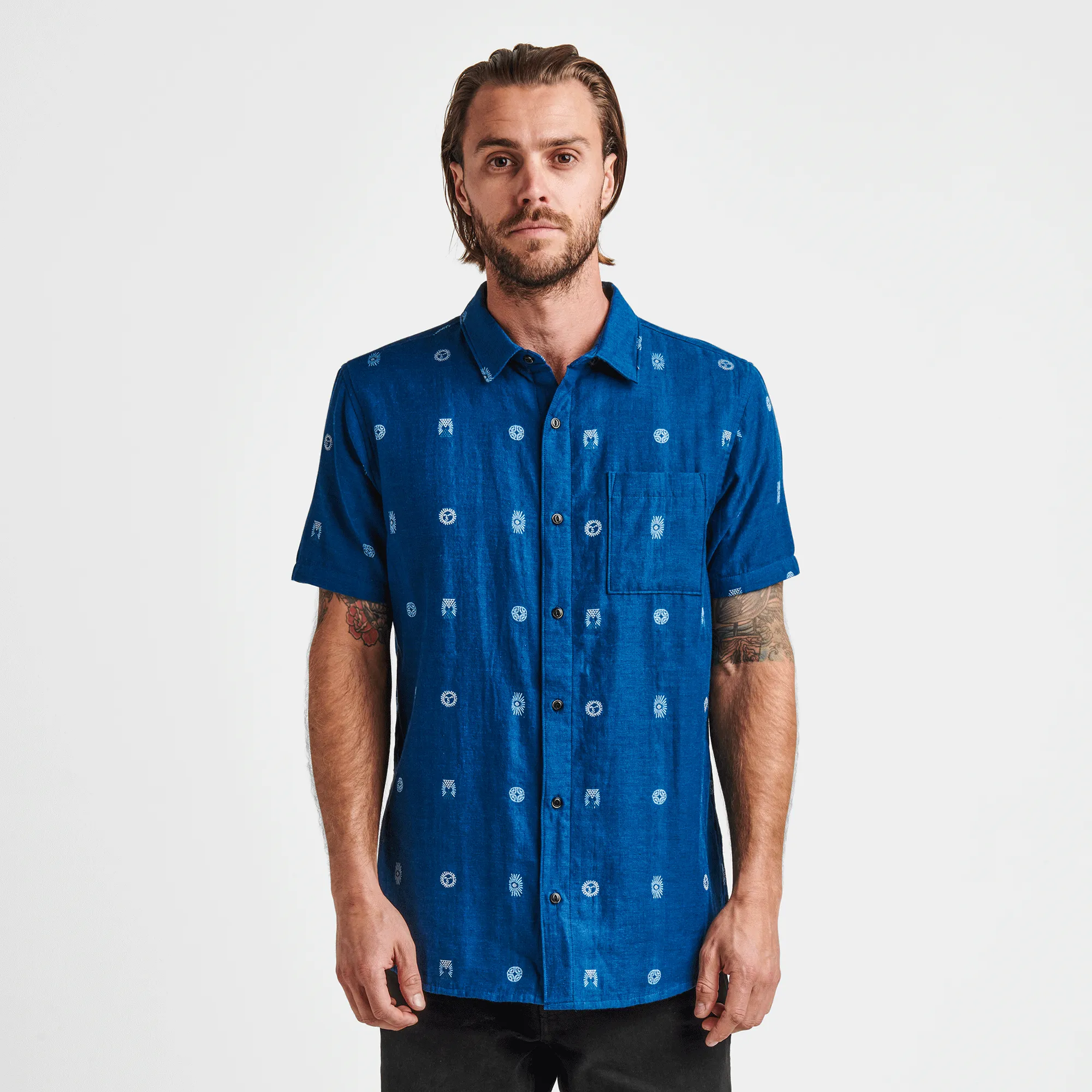 Journey Shirt - Sunburst Dobby Indigo sold by Roark product image thumbnail 2