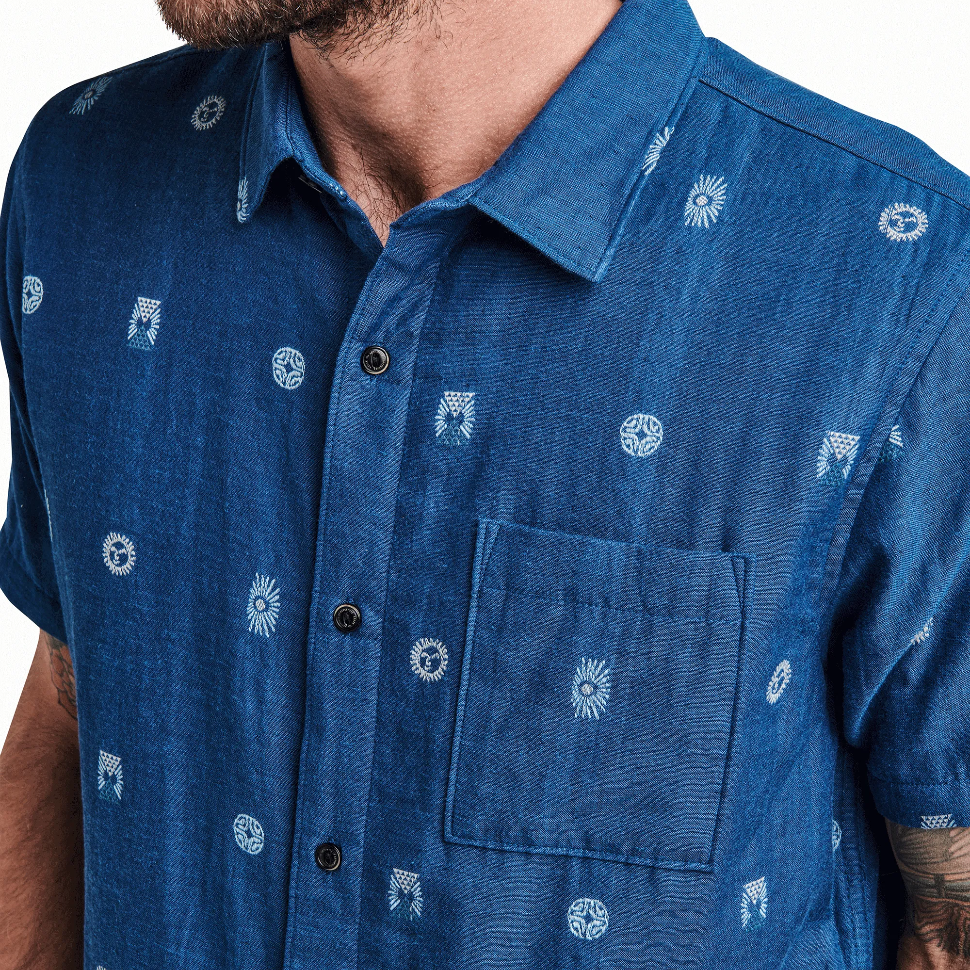 Journey Shirt - Sunburst Dobby Indigo sold by Roark product image thumbnail 5