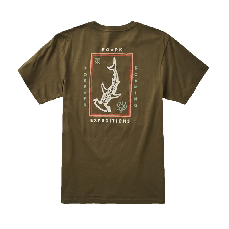 Hammerhead Organic Cotton Tee - Army sold by Roark