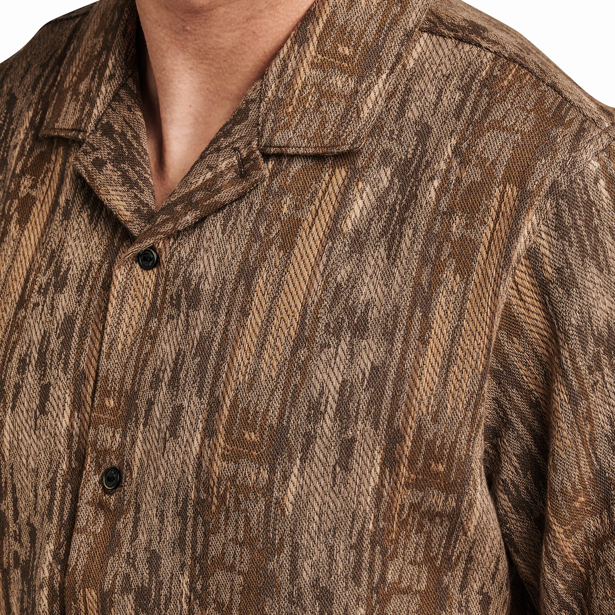 Gonzo Camp Collar Shirt - Mocha Daiku sold by Roark product image thumbnail 5