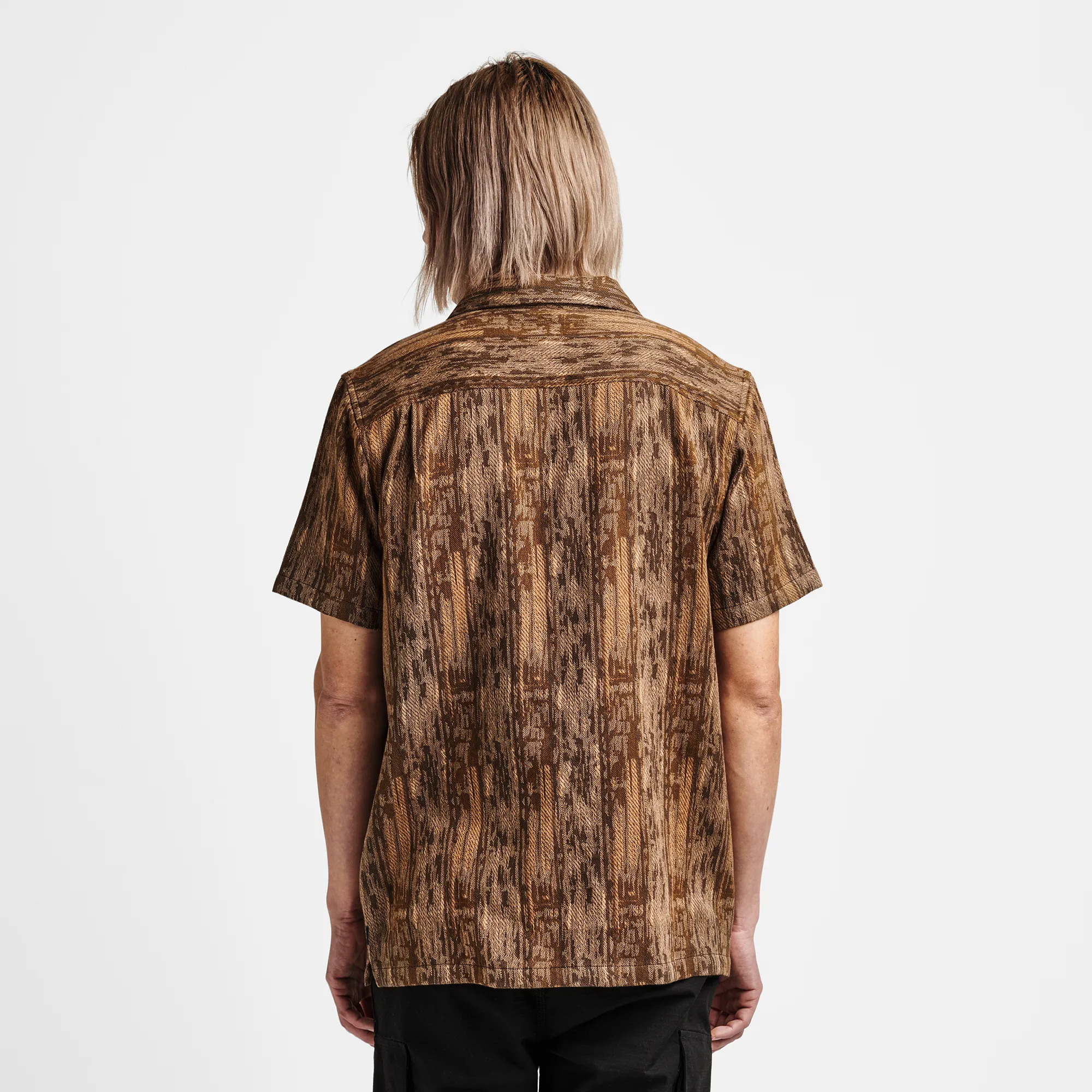 Gonzo Camp Collar Shirt - Mocha Daiku sold by Roark product image thumbnail 3