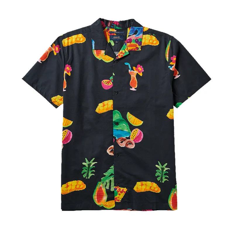 Gonzo Camp Collar Shirt - Tahiti Treat Black sold by Roark