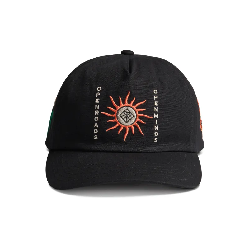On The Range 5 Panel Snapback Hat - Black sold by Roark