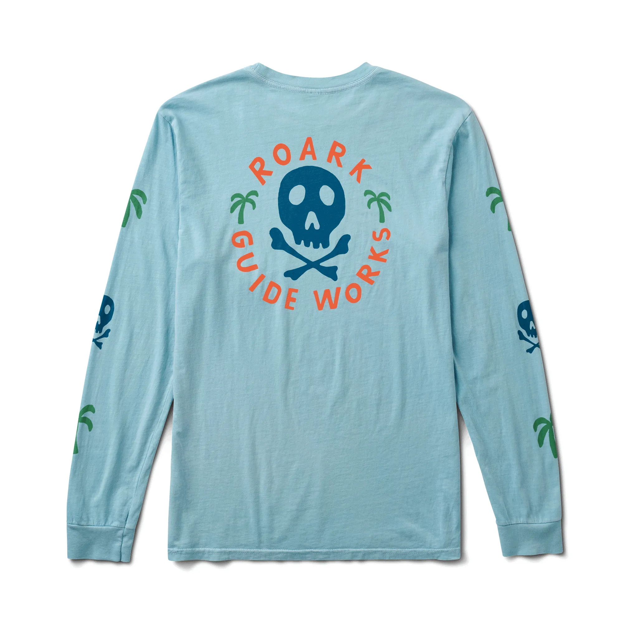 Guideworks Skull Long Sleeve Premium Tee - Light Blue sold by Roark
