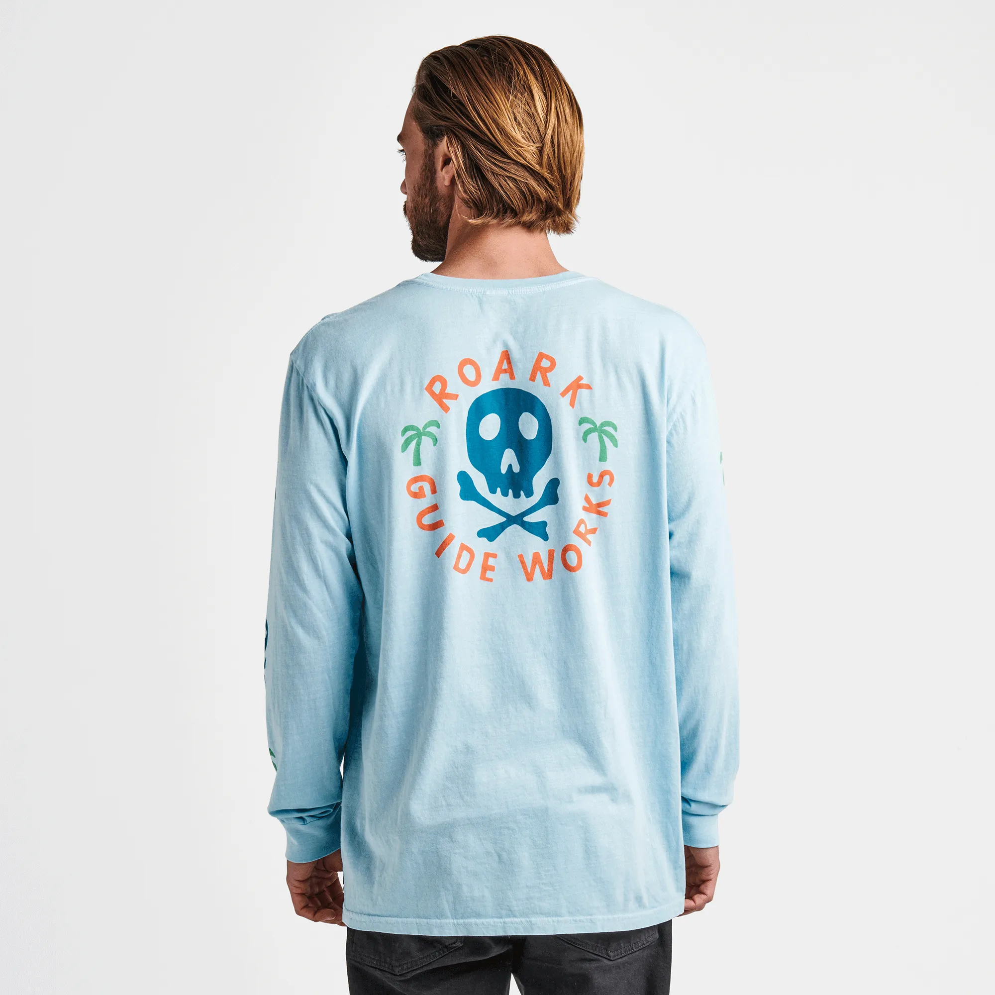 Guideworks Skull Long Sleeve Premium Tee - Light Blue sold by Roark product image thumbnail 3