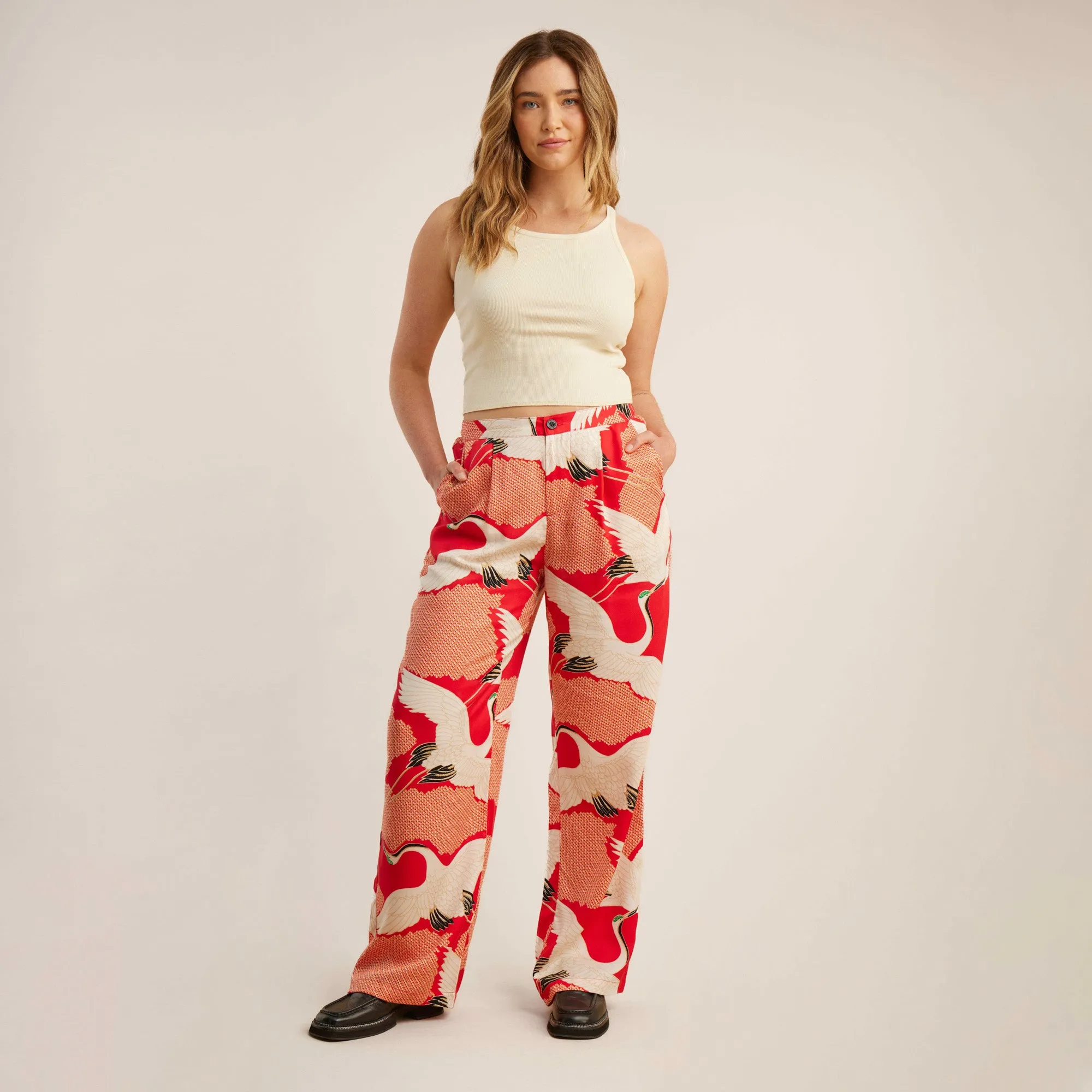 PIC Pants - Bright Red Vintage Crane sold by Roark product image thumbnail 3