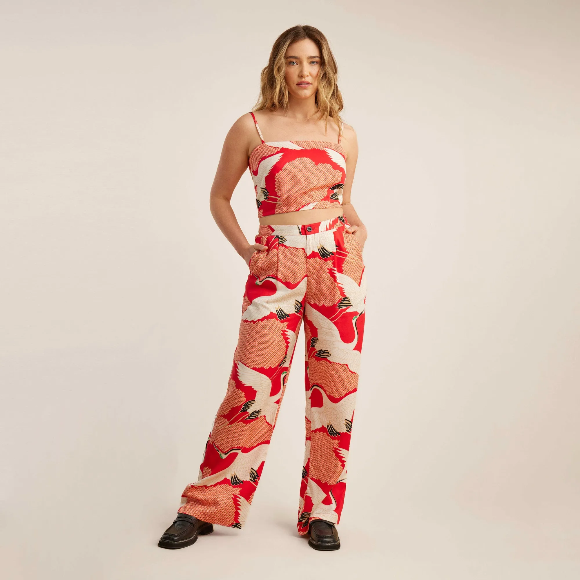 PIC Pants - Bright Red Vintage Crane sold by Roark product image thumbnail 2