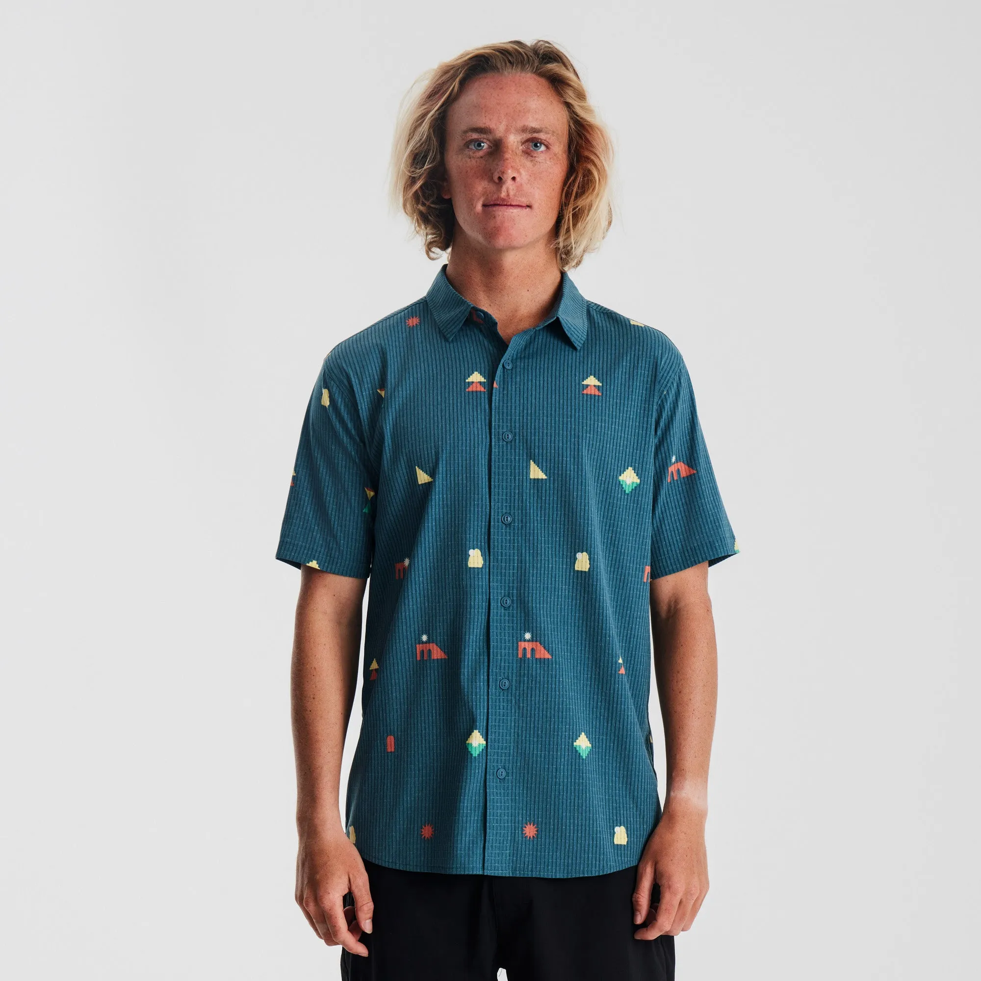 Bless Up Breathable Stretch Shirt - Heart Studio Costa sold by Roark product image thumbnail 2