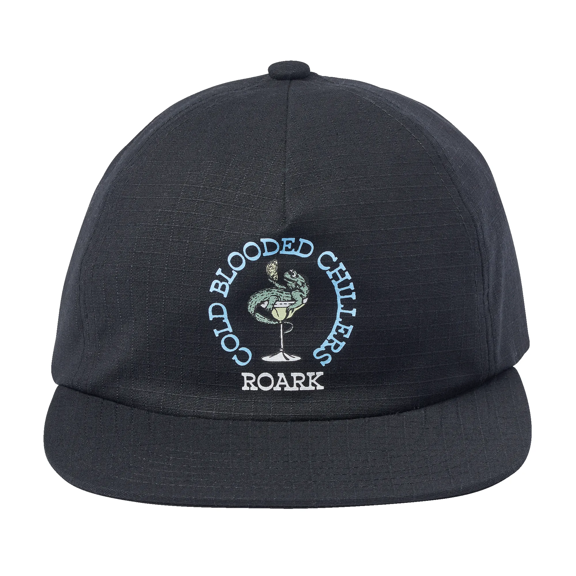 Just Chillin' 5 Panel Strapback Hat - Black sold by Roark